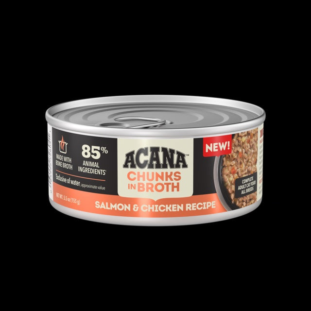 ACANA Salmon & Chicken Recipe in Broth Adult Cat Wet Food 155g