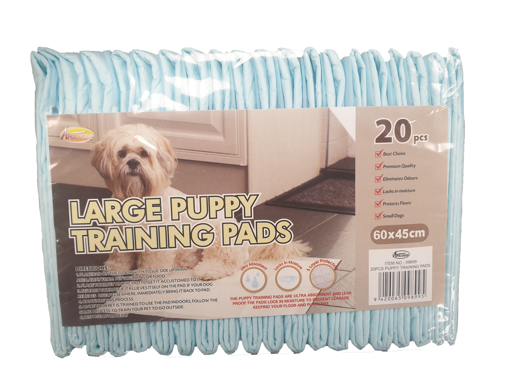 Puppy Training Pads 60x45cm 20pk