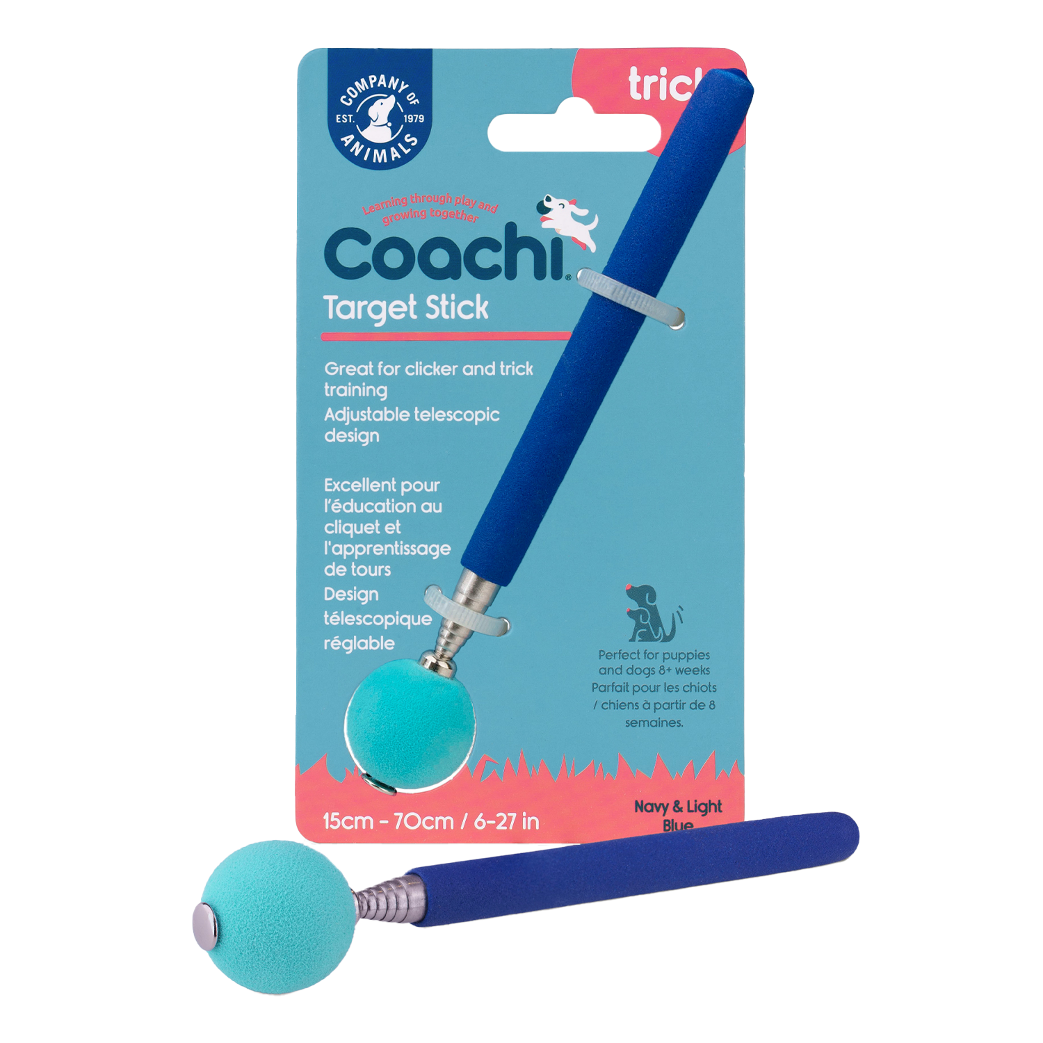 Coachi Target Stick Navy & Light Blue