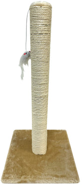 Cat Scratcher Sisal Post & Toy Ball 60cm Beige
