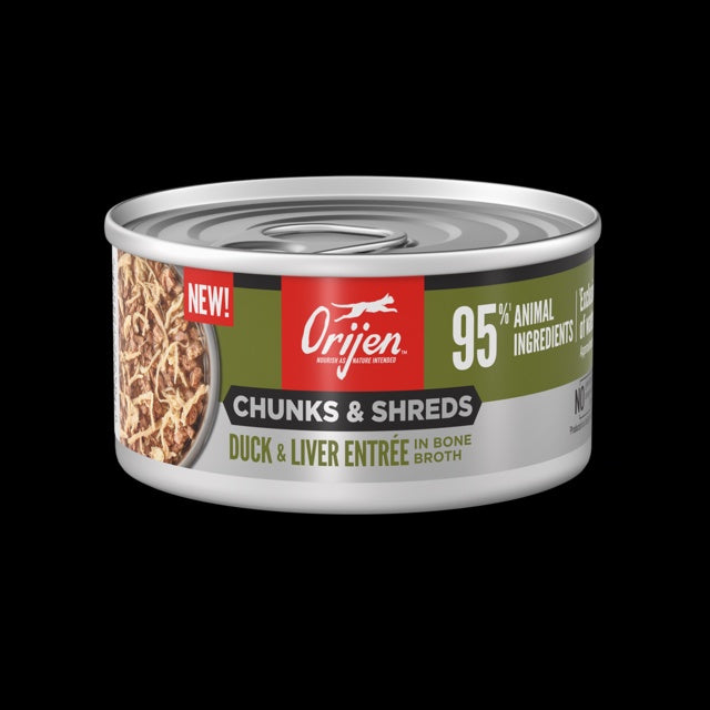 ORIJEN Duck & Liver Entrée in Bone Broth Adult Cat Wet Food 155g