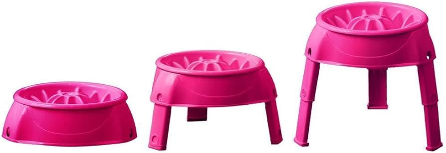 Outward Hound 3in1 UP Feeder Plastic Pink