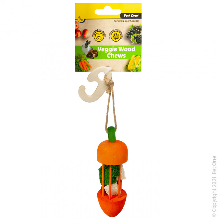 Pet One Veggie Wood Carrot Carousel