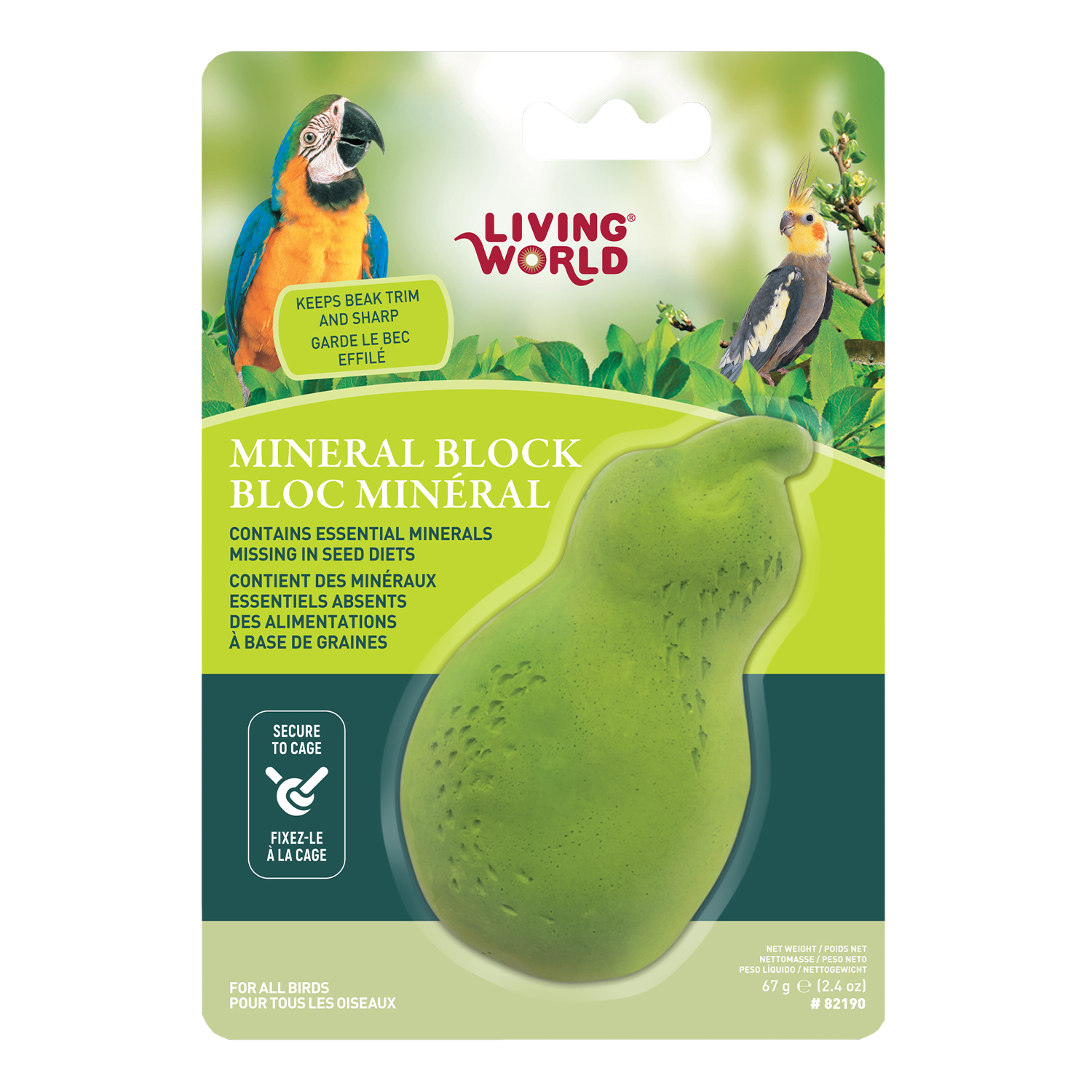 Bird Mineral Block Green Pear