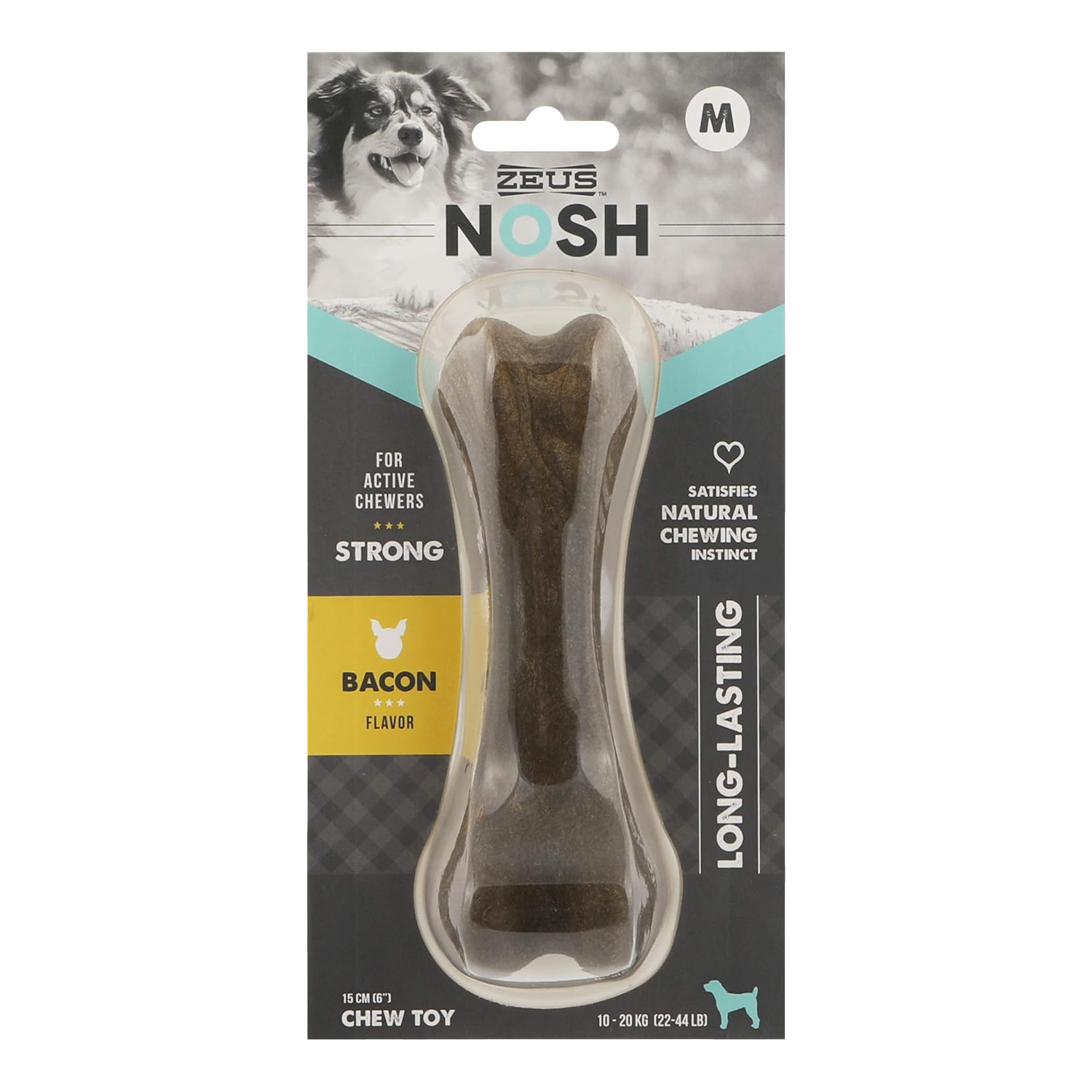 Zeus Nosh Strong Chew Bone Bacon Flavour