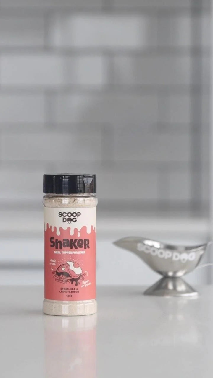 Scoop Dog Shaker Steak Eggs & Chips