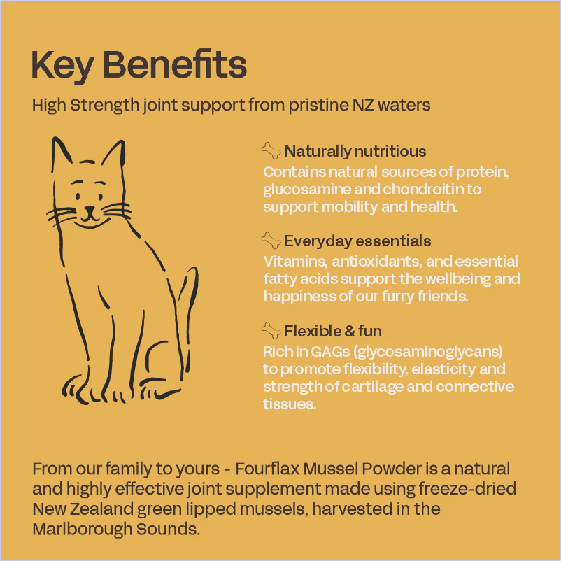 Fourflax Feline Mussel Powder