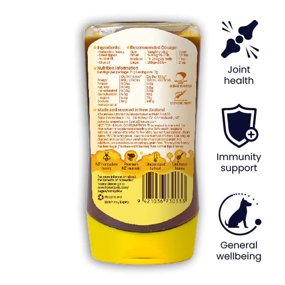 Korure Pets Dog Honey + Mussel Oil