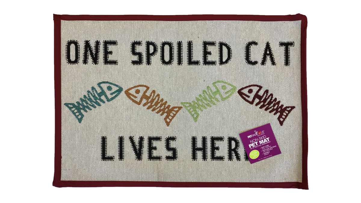 Tapestry Placemat "One Spoiled Cat Lives Here"