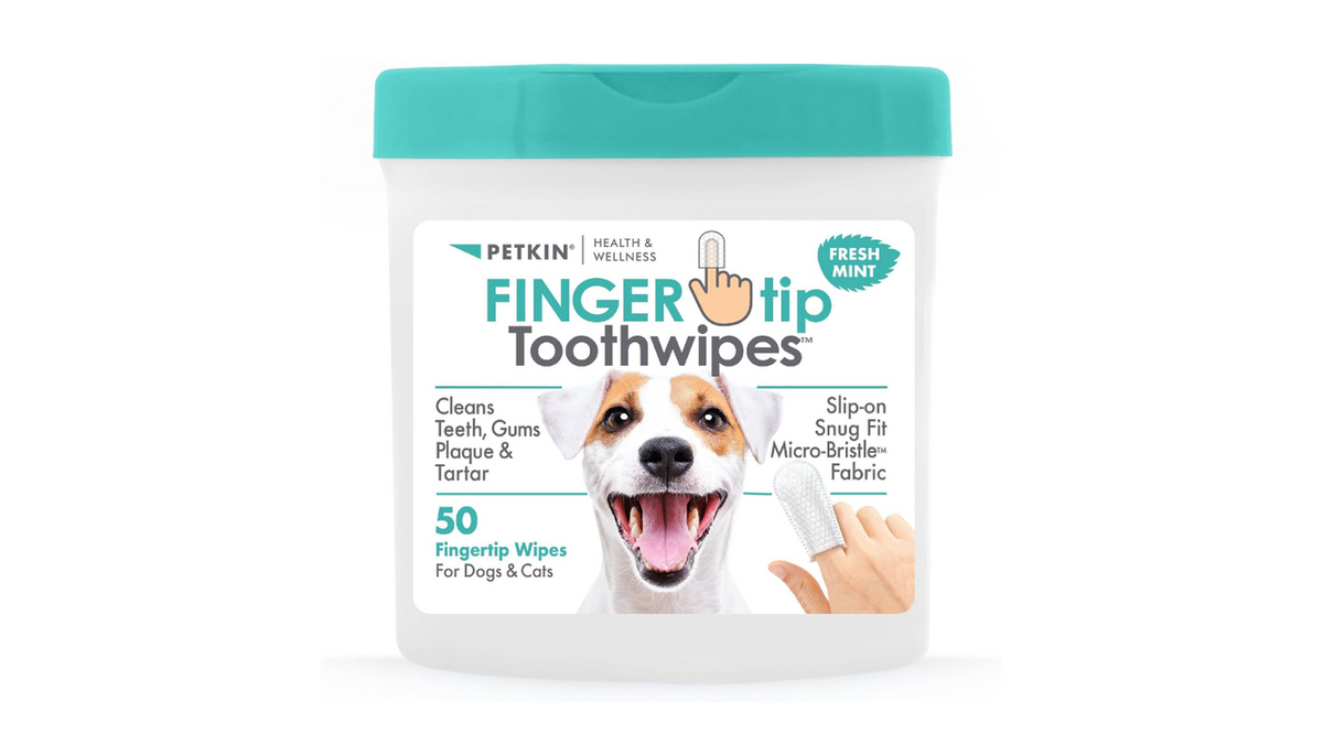 Petkin Finger Tip Tooth Wipes 50pk