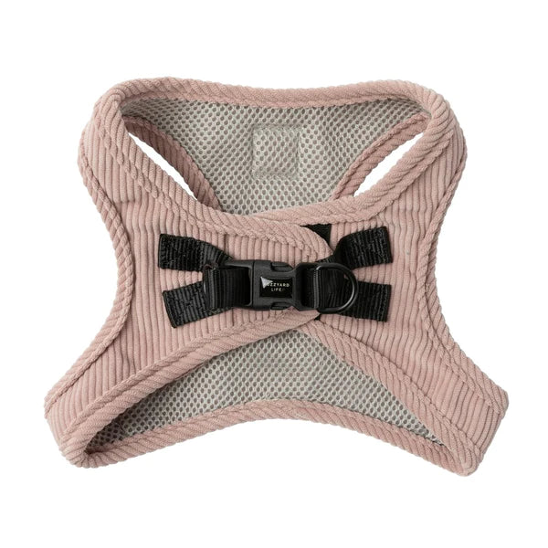 FuzzYard Life Corduroy Step In Harness - Soft Blush