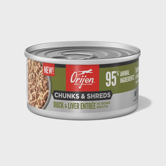 ORIJEN Duck & Liver Entrée in Bone Broth Adult Cat Wet Food 85g