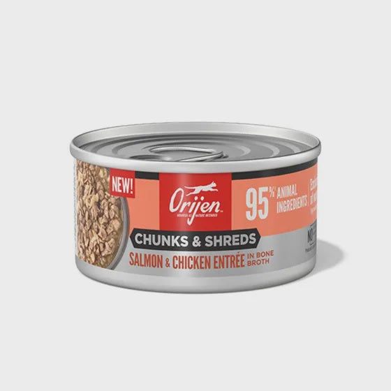 ORIJEN Salmon & Chicken Entrée in Bone Broth Adult Cat Wet Food 85g
