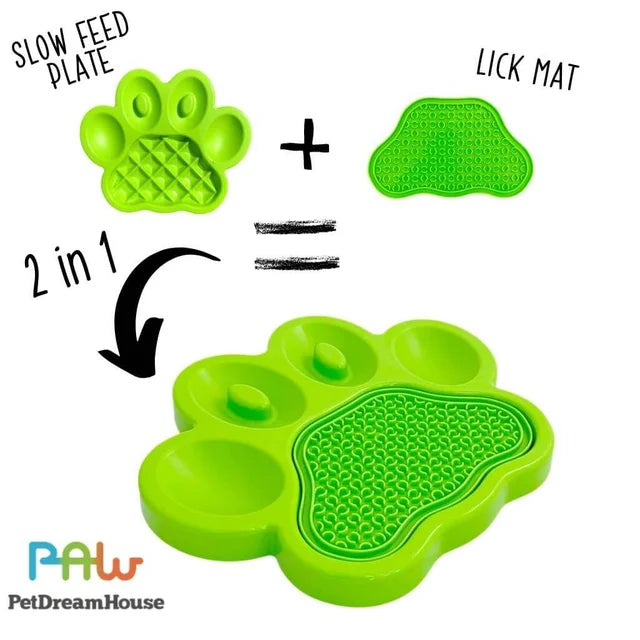 Paw 2 in 1 Slow Feeder & Lick Pad