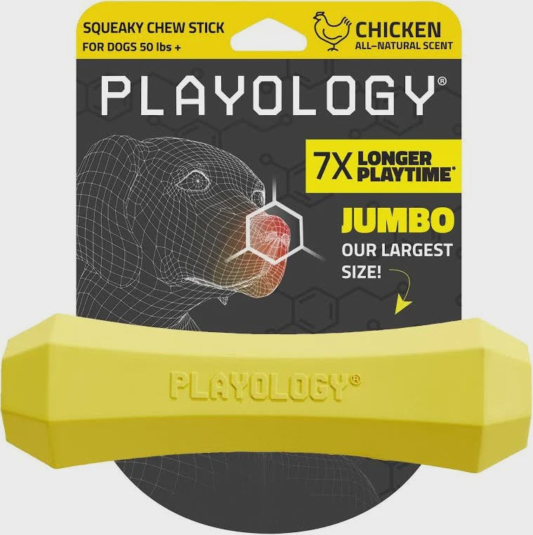 Playology Squeaky Chew Stick - Chicken Medium