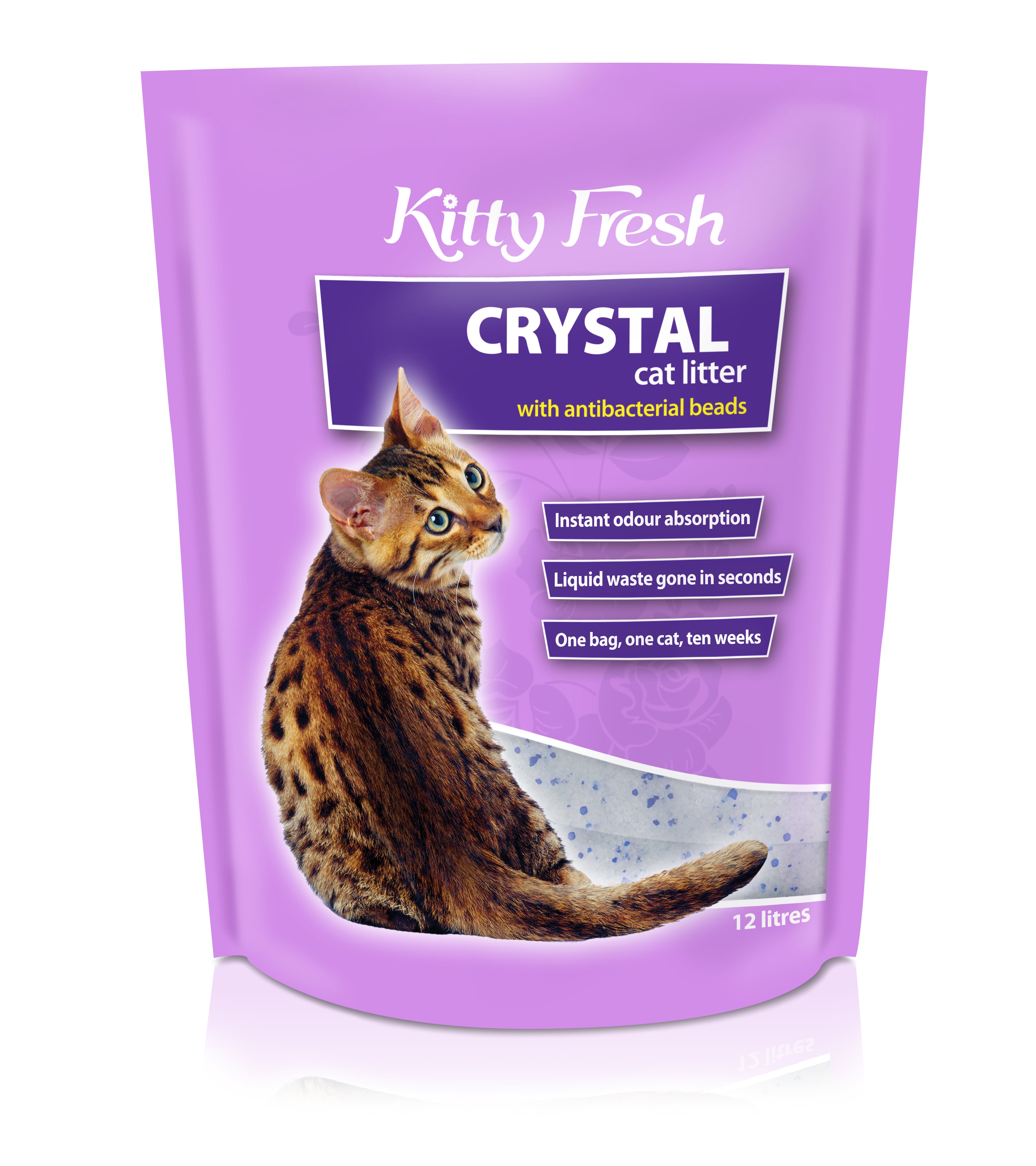 Anti bacterial litter clearance crystals