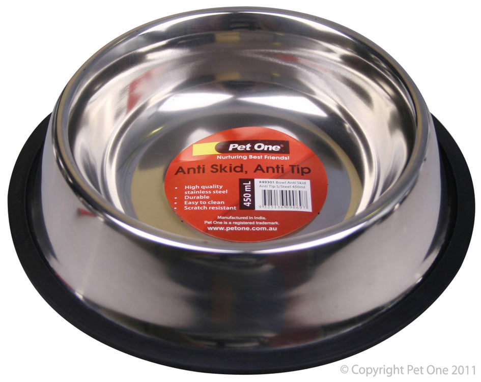 Pet One Anti Skid Stainless Steel Bowl