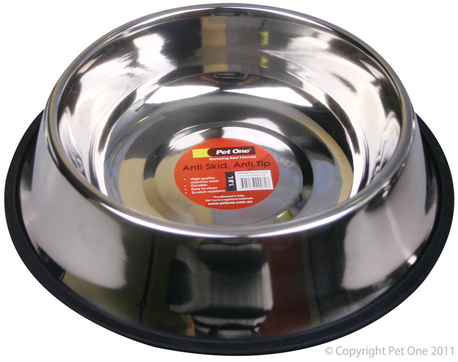 Pet One Anti Skid Stainless Steel Bowl