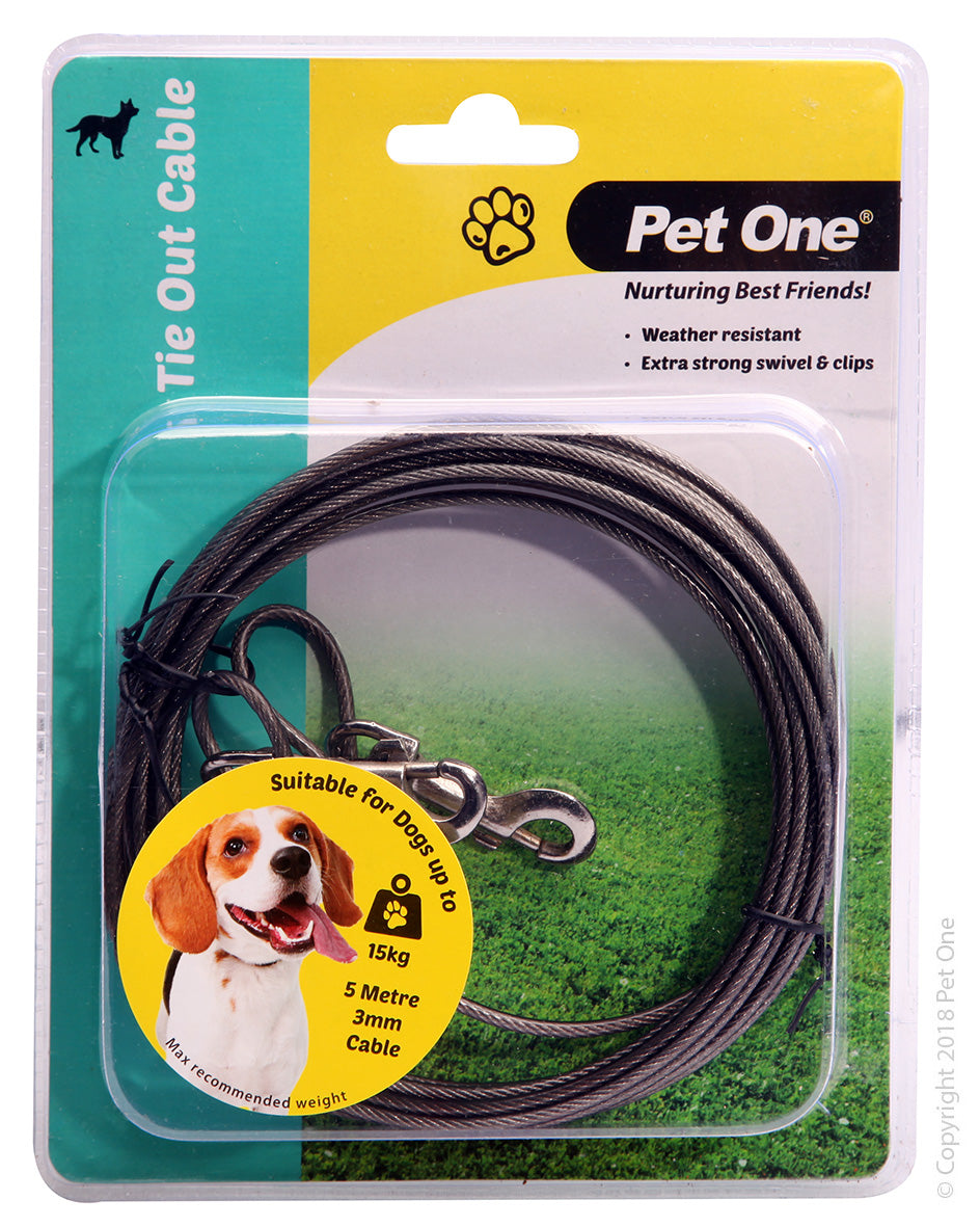 Pet One Tie Out Cable 5m x 3mm