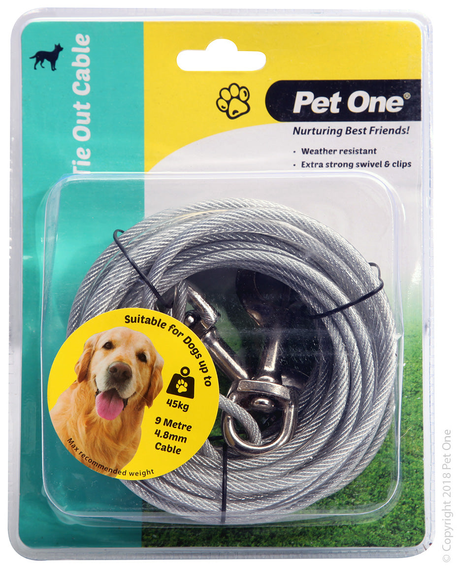 Pet One Tie Out Cable 9m x 4.8mm