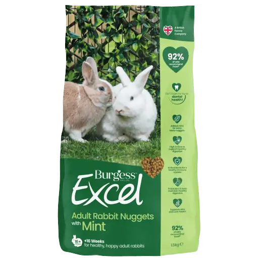 Burgess Excel Adult Rabbit Nuggets with Mint