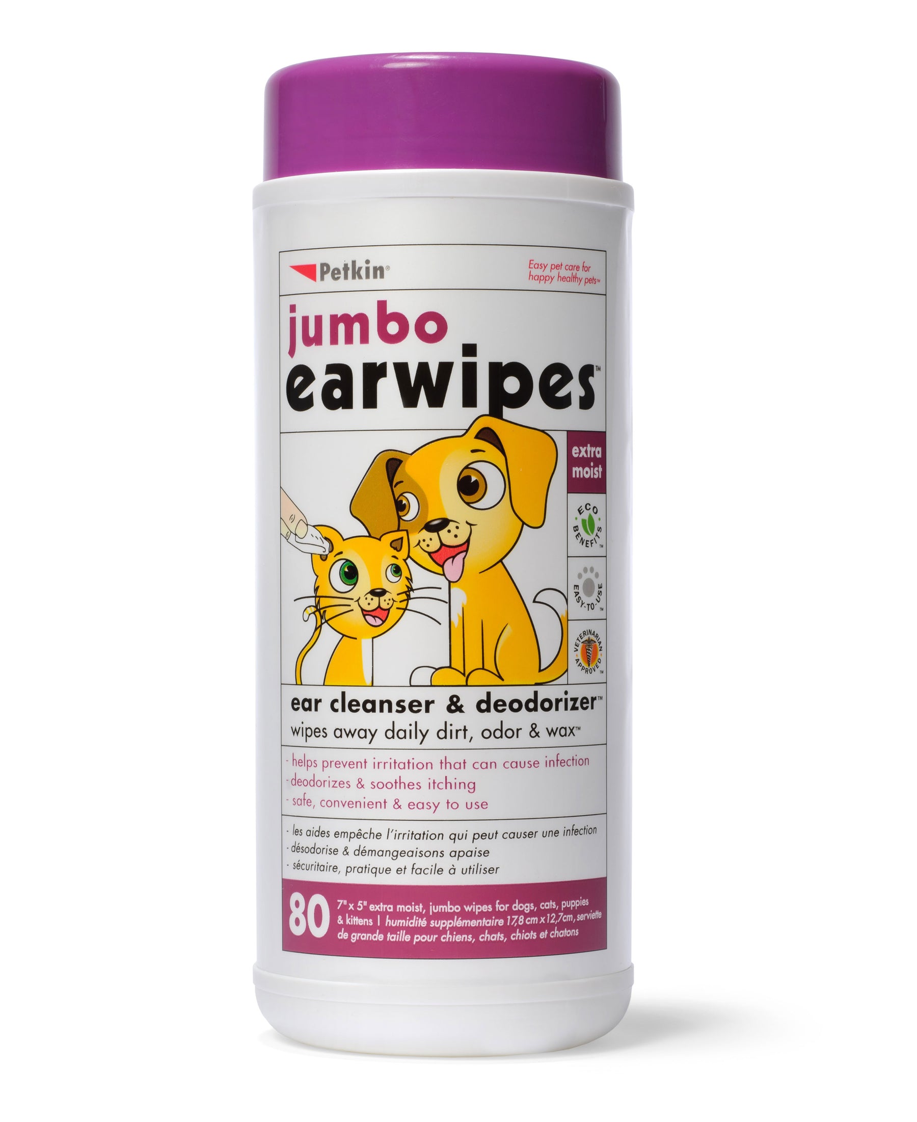 Petkin Jumbo Ear Wipes