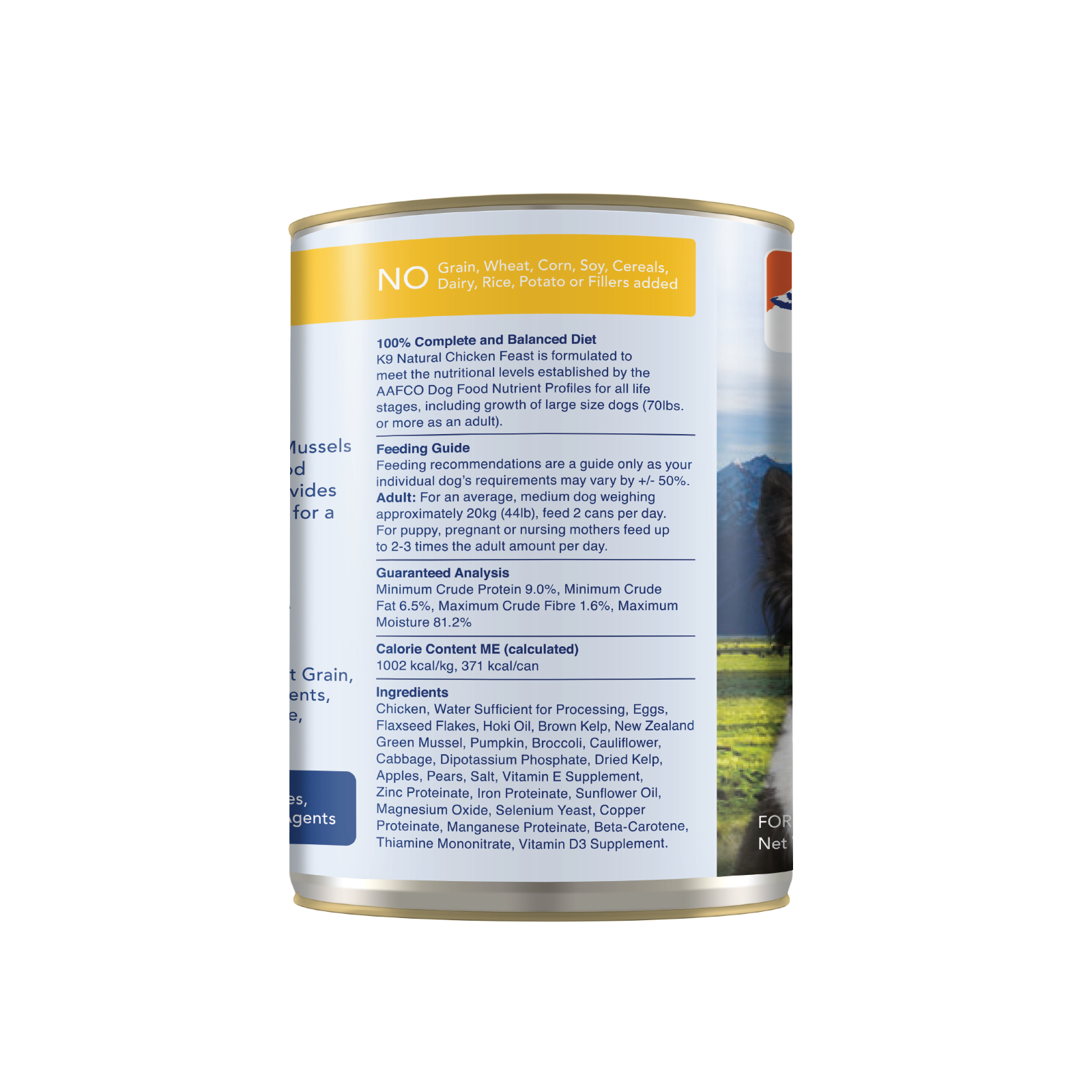 K9 Natural Chicken Feast Can
