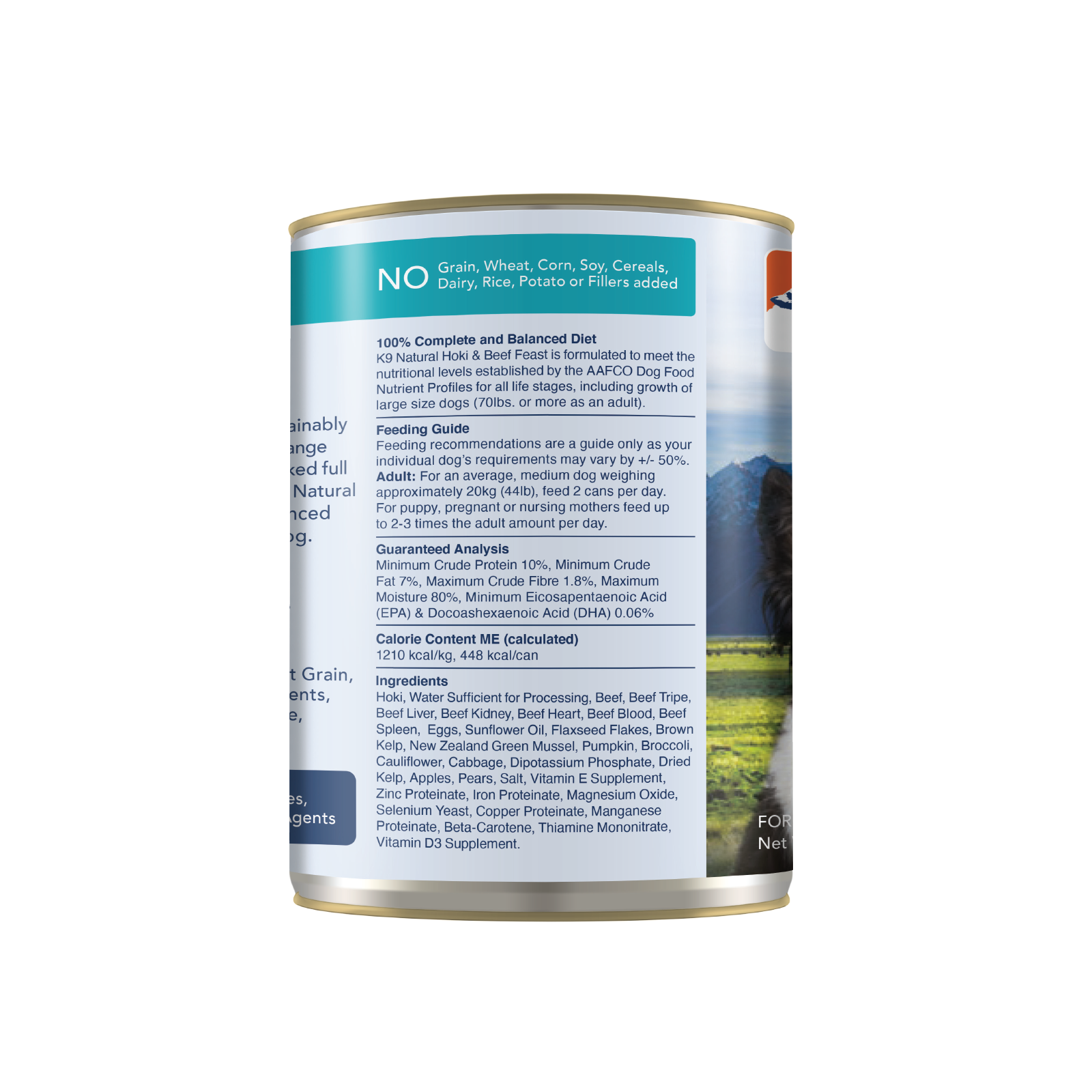 K9 Natural Beef and Hoki Feast Can