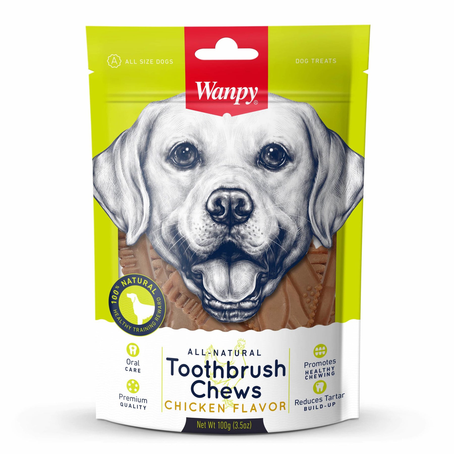 Wanpy Tooth Brush Chews Chicken Flavor