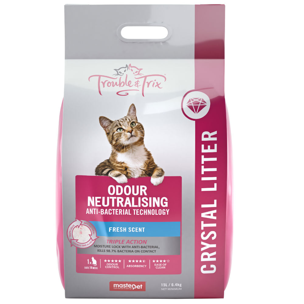Trouble & Trix Cat Litter Anti Bacterial Crystal