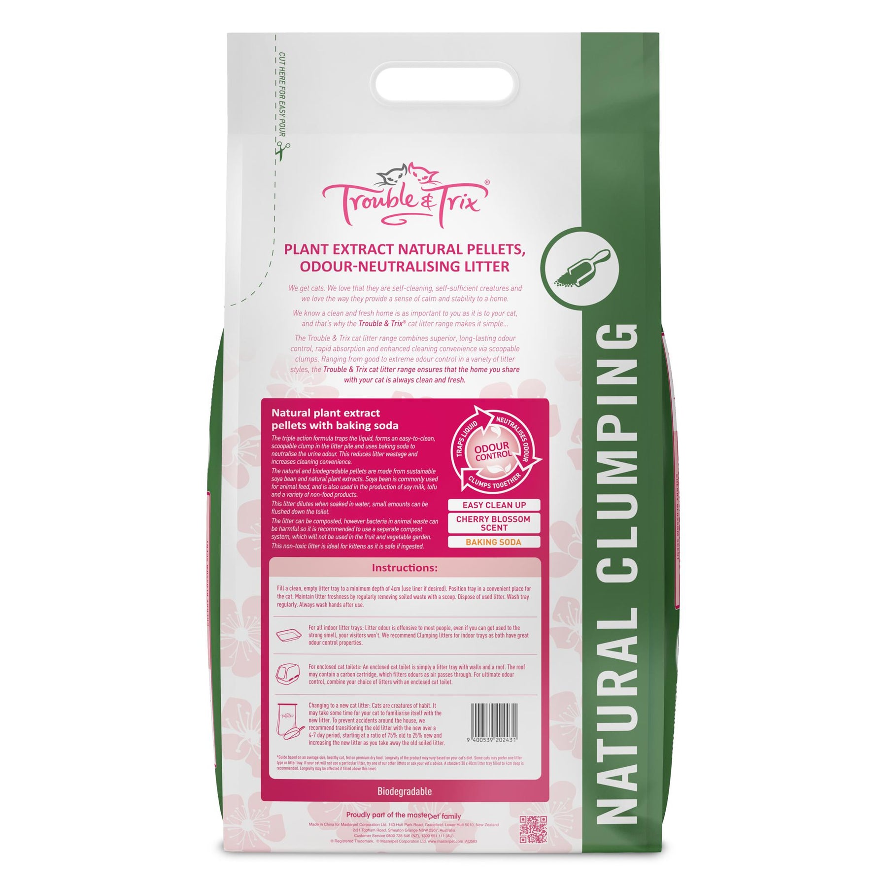 Trouble & Trix Cat Litter Cherry Blossom
