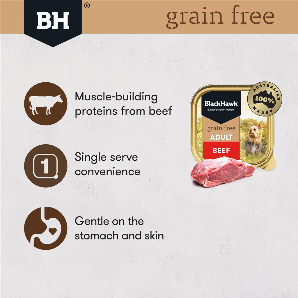 Black Hawk Grain Free Beef Tin