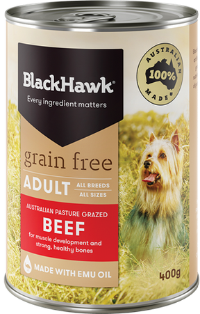 Black Hawk Grain Free Beef Can