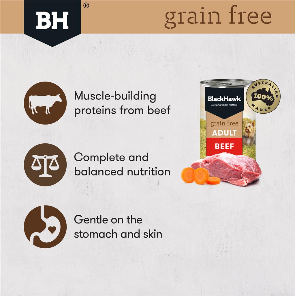 Black Hawk Grain Free Beef Can