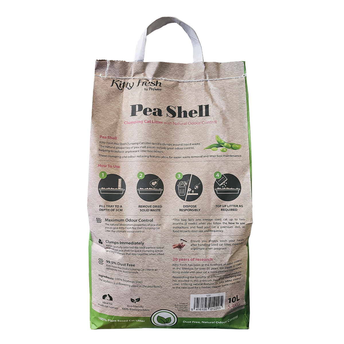 Kitty Fresh Pea Shell Litter 10L / 5.4kg