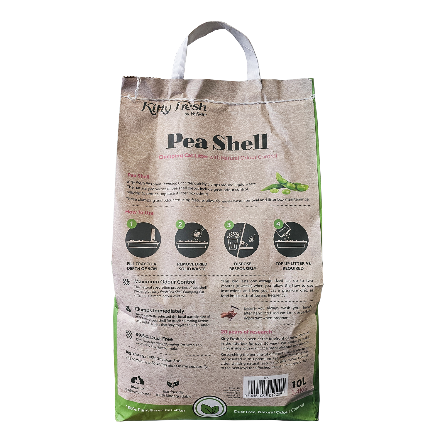 Kitty Fresh Pea Shell Litter 10L / 5.4kg