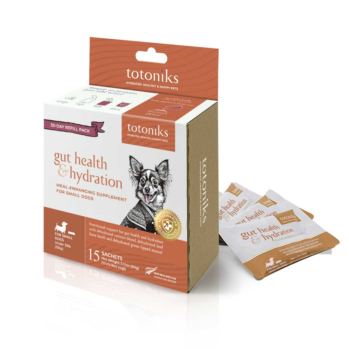 Totoniks Gut Health & Hydration Refill Pack Small Dog