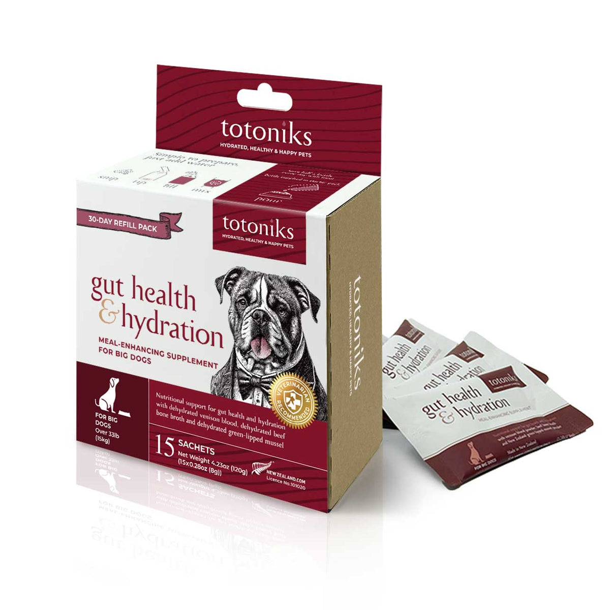 Totoniks Gut Health & Hydration Refill Pack Large Dog