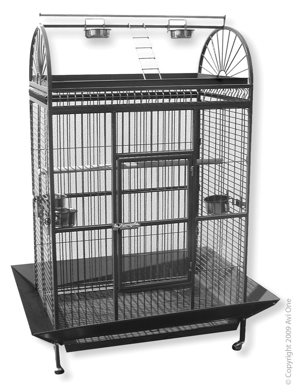 Avi One Parrot Cage 212 Silver/Black XL Cage