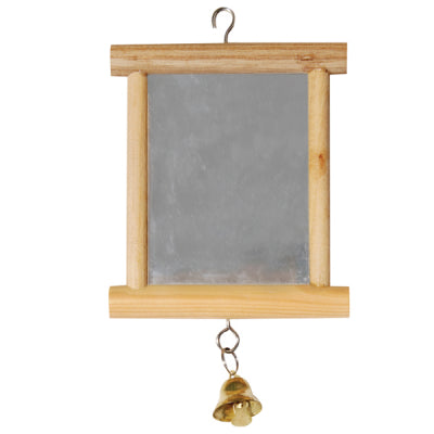 Avi One Wooden Mirror with Bell 15x10cm