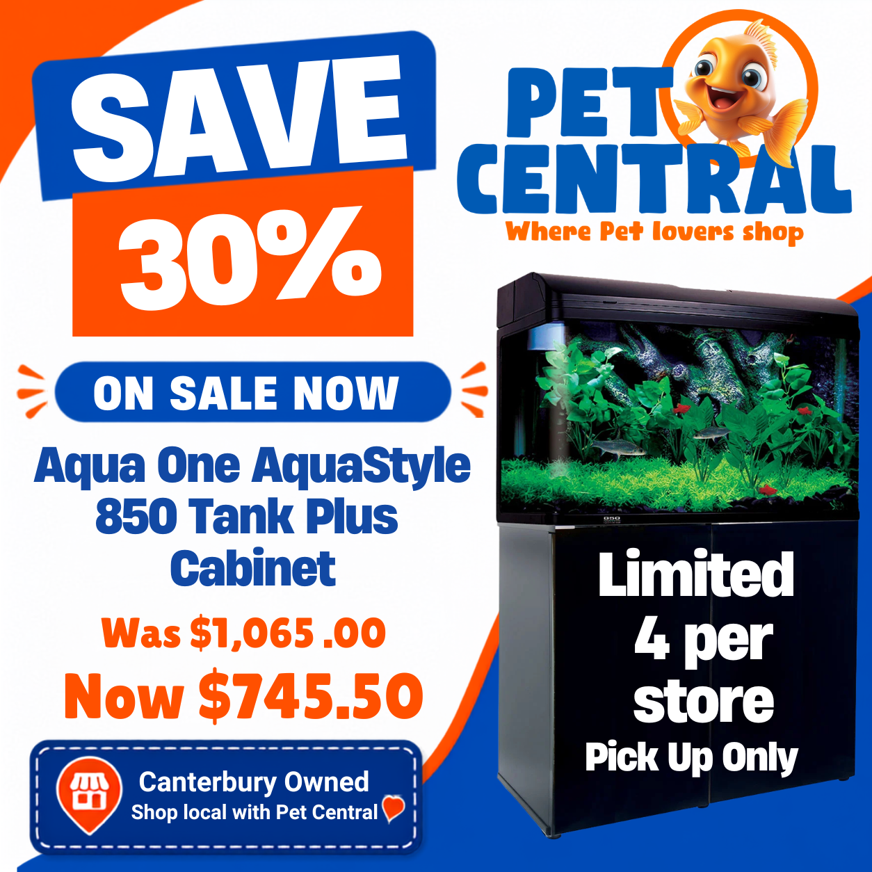 Aqua One AquaStyle 850 Tank & Stand : Combo PRE-ORDER