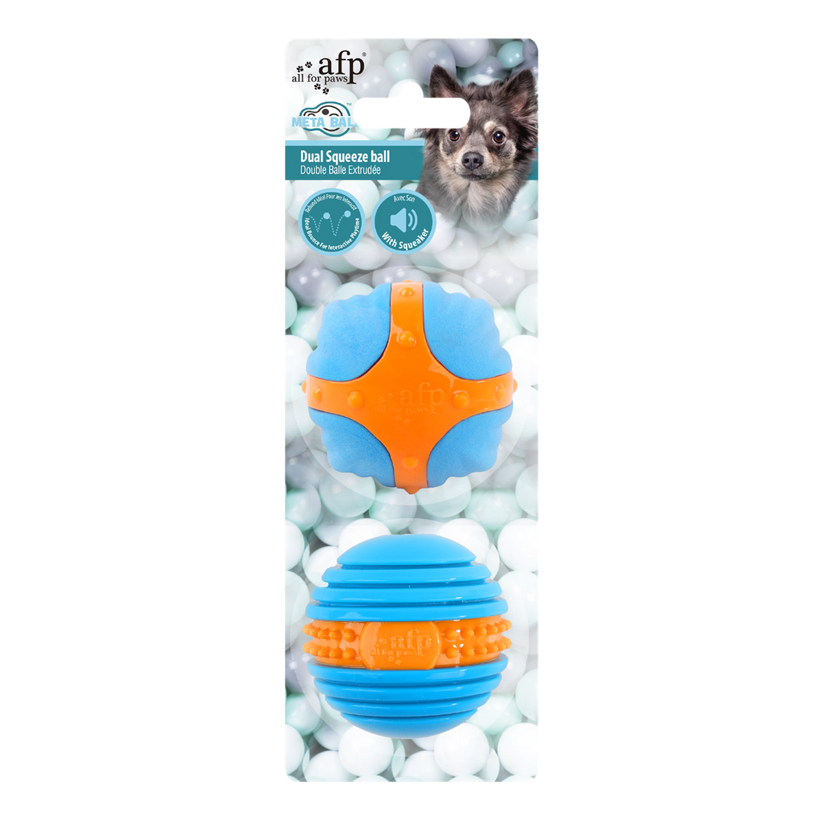 AFP Meta Dual Squeeze Ball 6.3cm 2pk