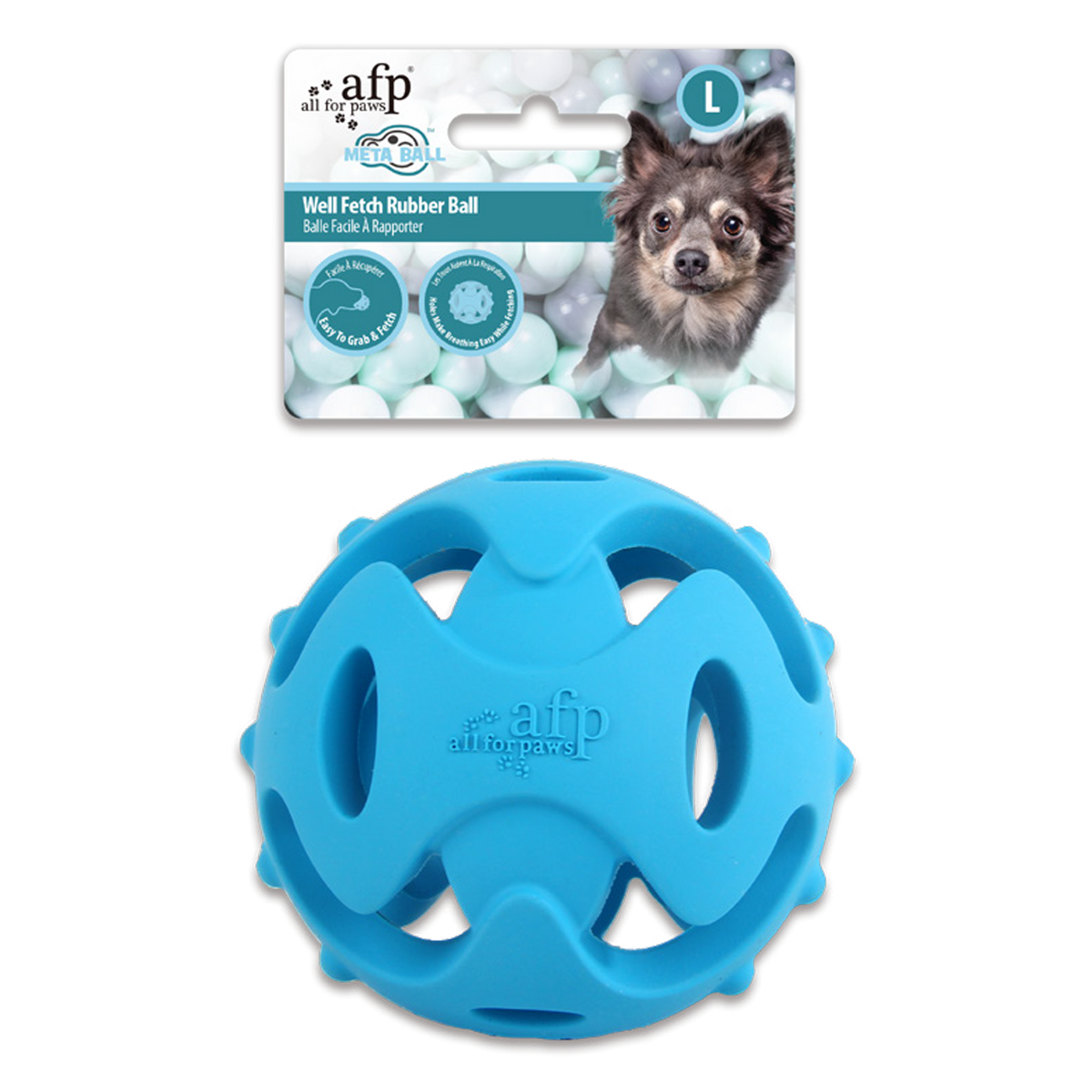 AFP Meta Well Fetch Rubber Ball 8.3cm