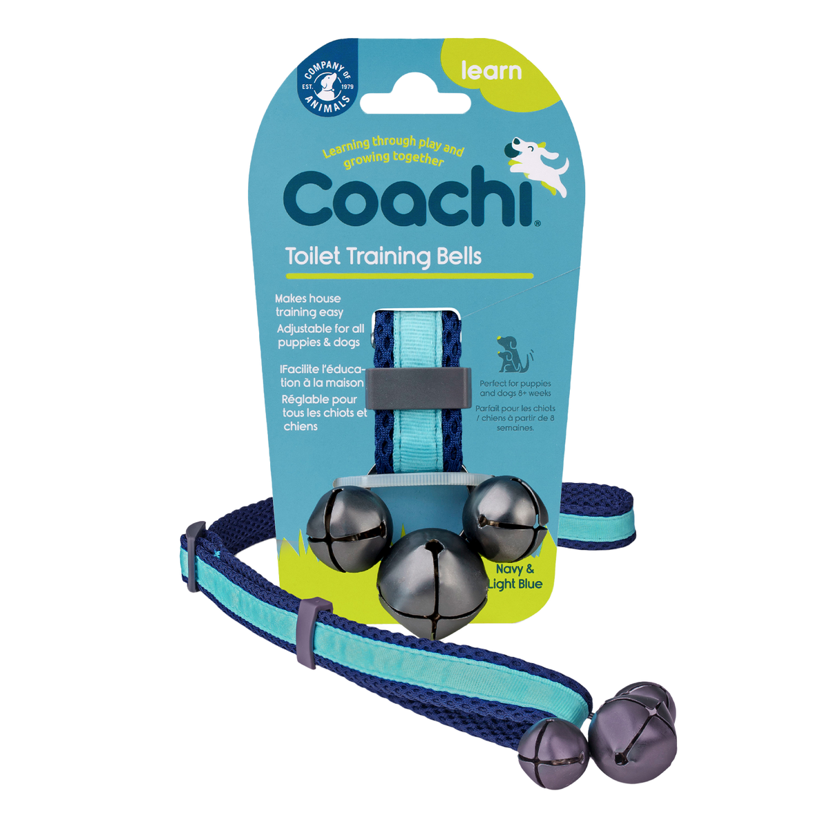 Coachi Toilet Training Bells Navy & Light Blue