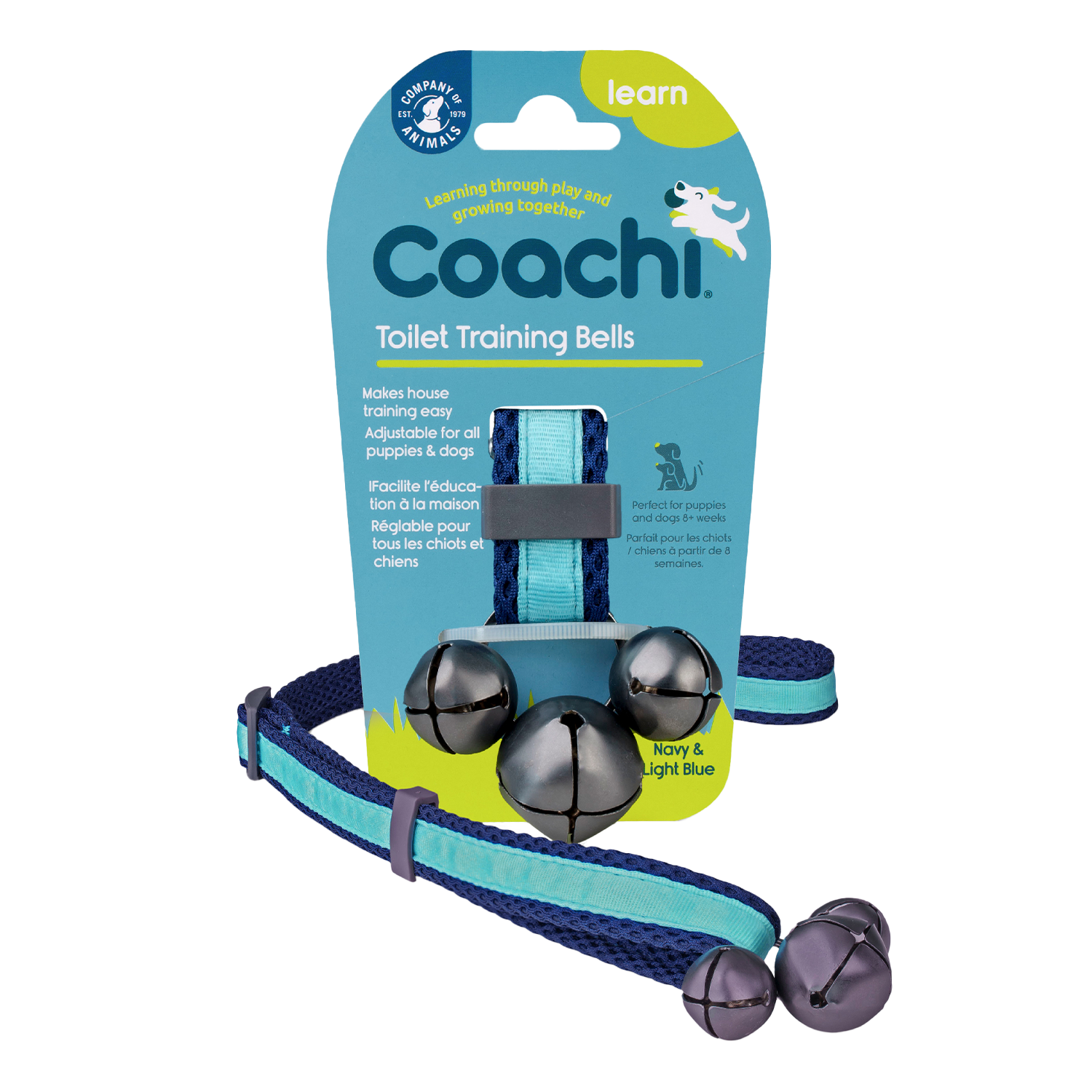 Coachi Toilet Training Bells Navy & Light Blue