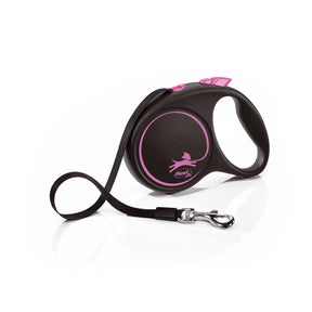 Flexi Black Design - 5m Tape Retractable Leash