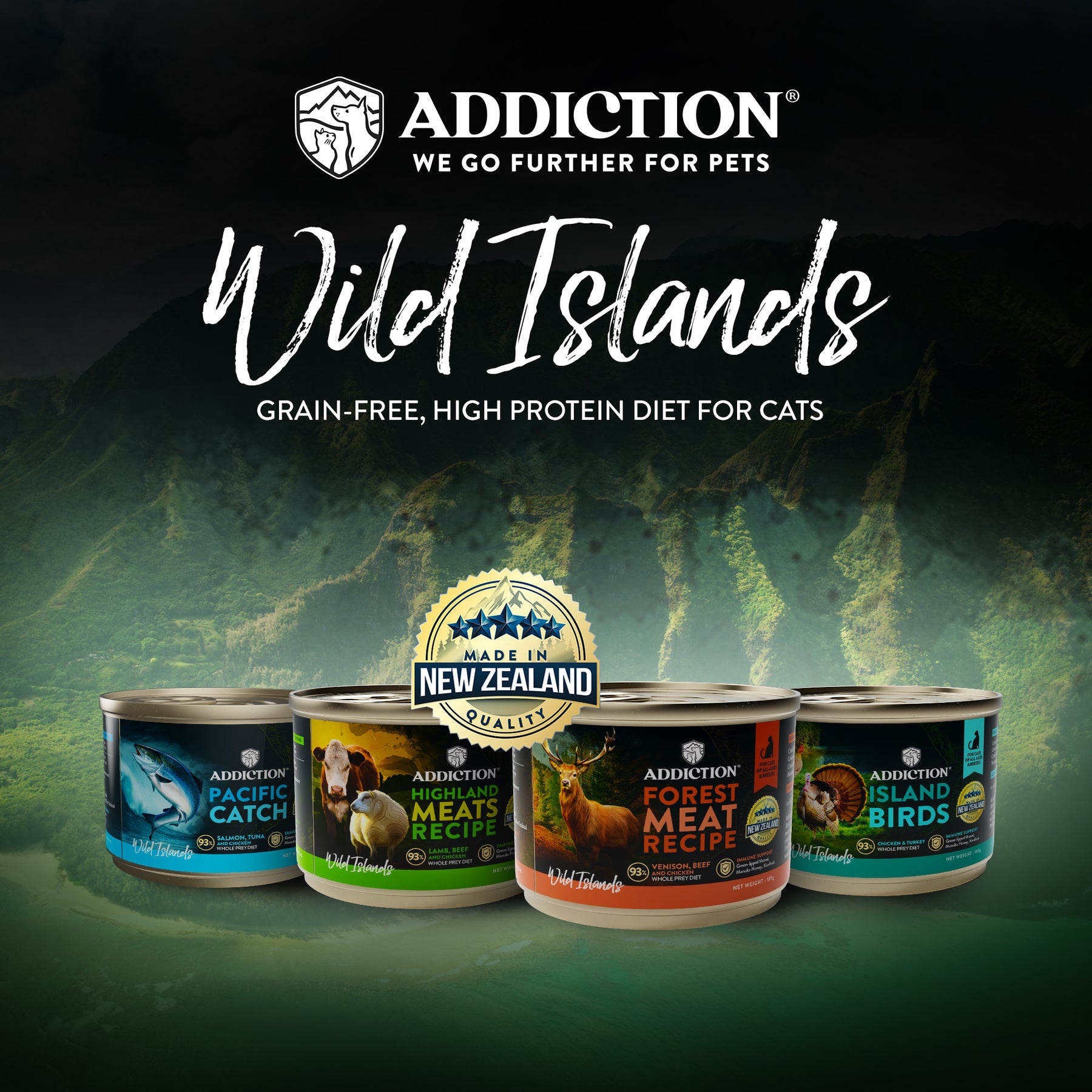 Addiction Wild Islands Cat Highland Meats Can 185g