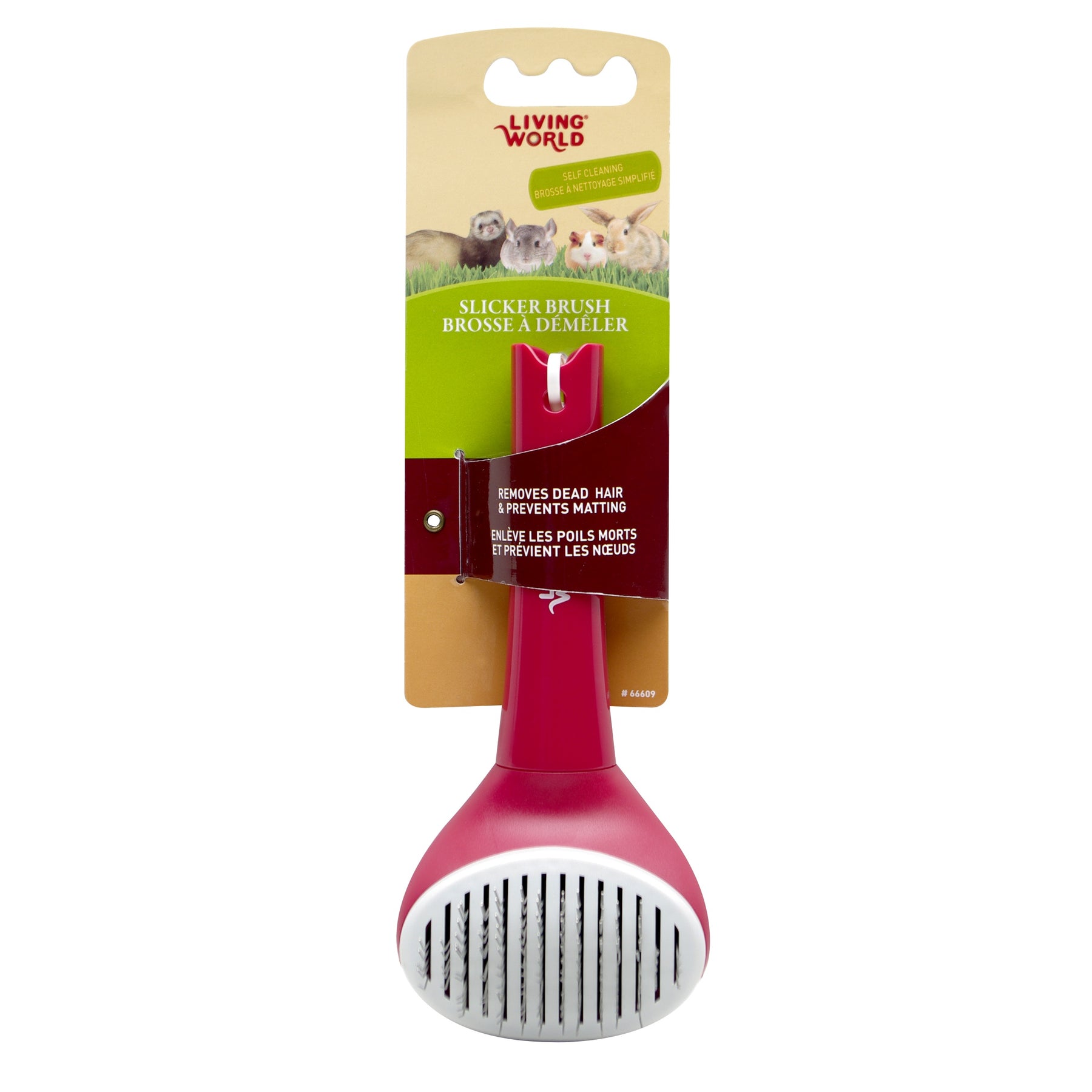 LW Small Animal Slicker Brush Self Cleaning