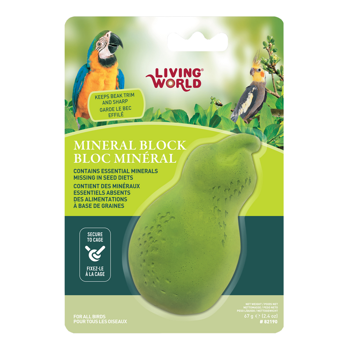 Bird Mineral Block Green Pear