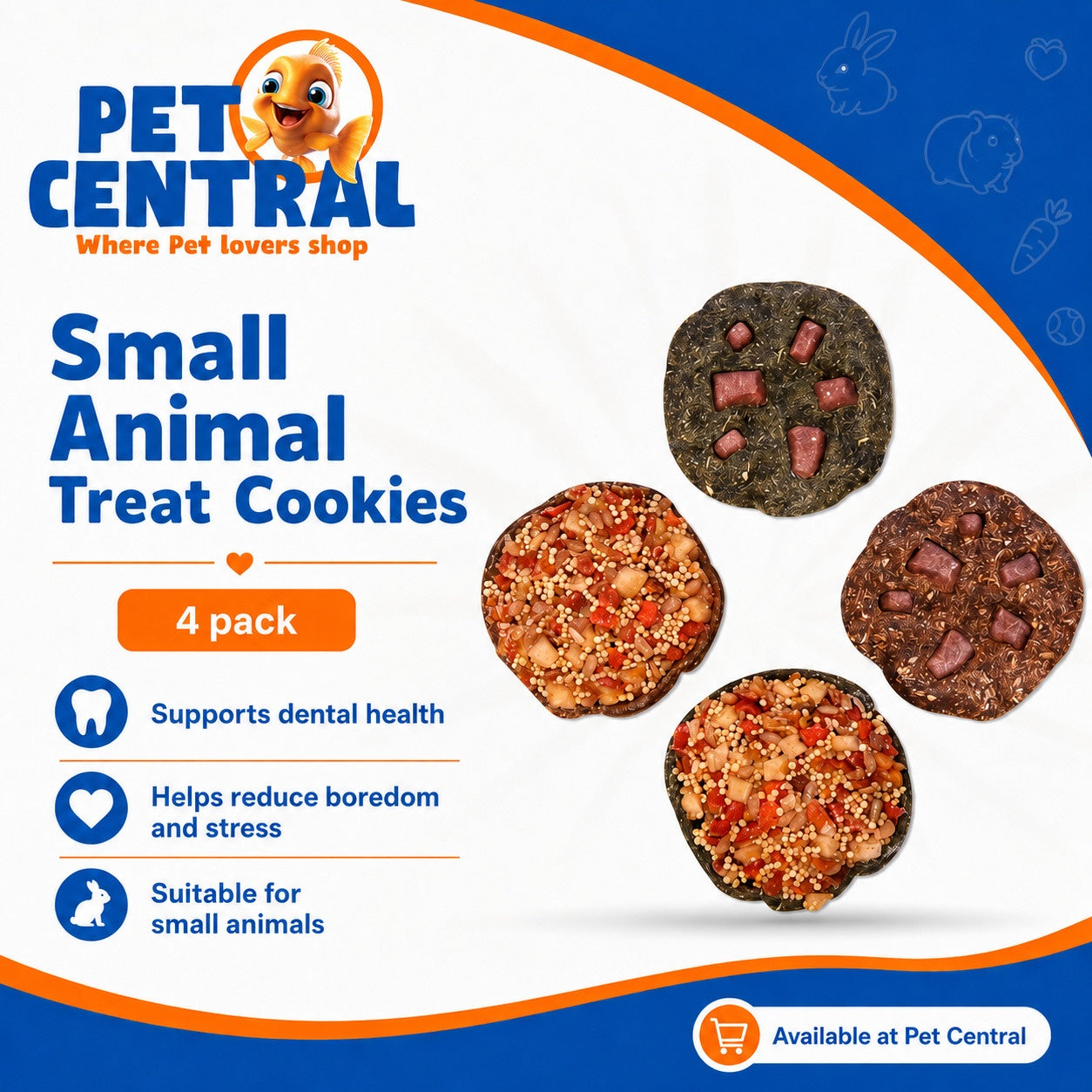 Small Animal Treat Cookies Small 4pcs